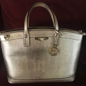 Henri Bendel Metallic Gold Oversized Bag